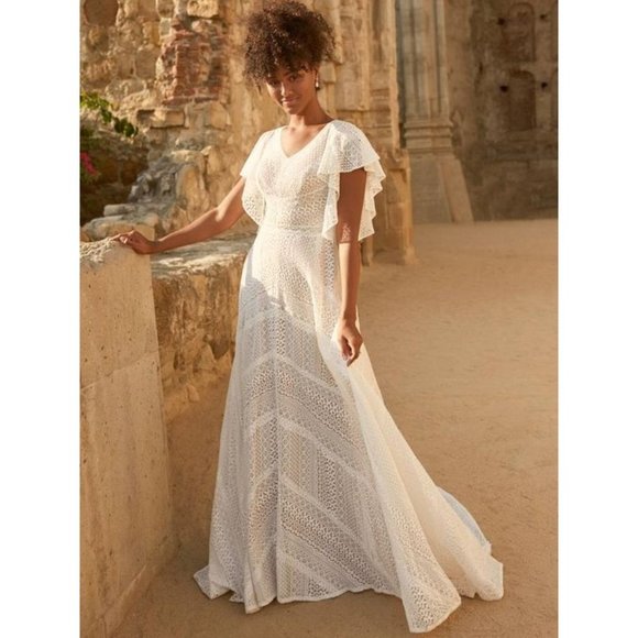 Maggie Sottero Orchid Wedding Gown Size 12 NEW - Picture 1 of 11